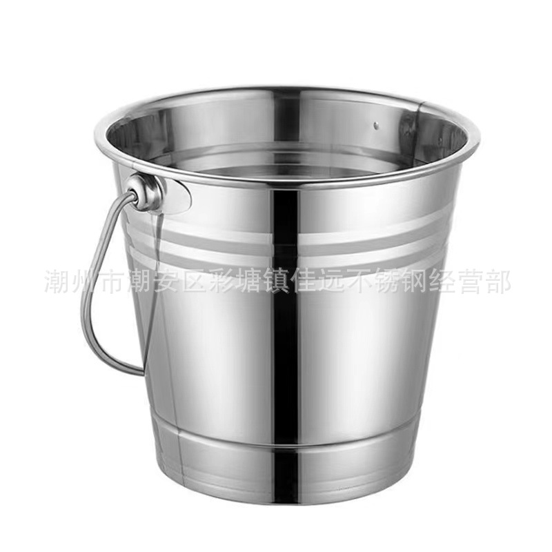 Cubo de hielo pequeño de acero inoxidable, cubo para cerveza, cubo para champán de bar, cubo para almacenamiento de agua, cubo de hielo engrosado, cubo para vino KTV.