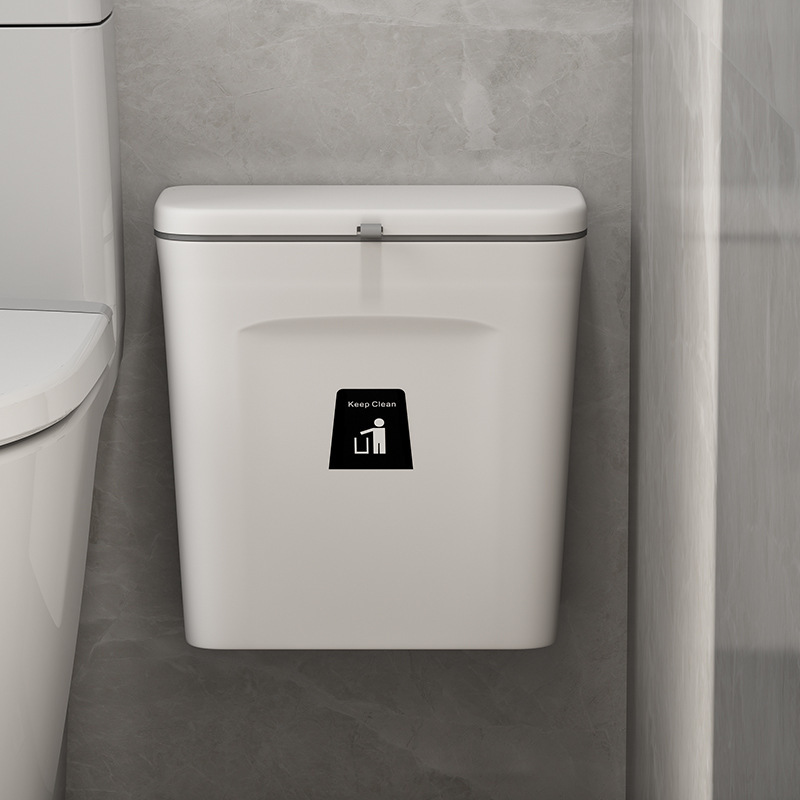 Toilet Supplies Household Punch-free Garbage Storage Bucket Wall-mounted Toilet Various Artifact Storage Shelf