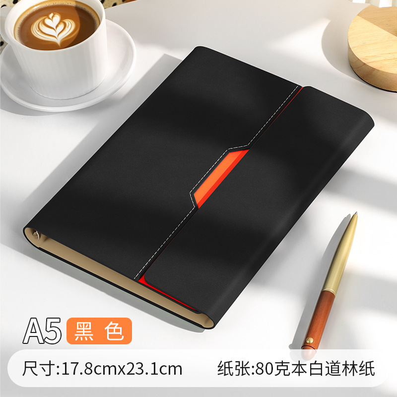 a5 70% off ノートブックカスタマイズされた高度なビジネスポータブルストレージルーズリーフブック取り外し可能なオフィス会議記録ブック|undefined