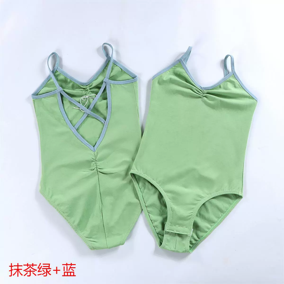 女童舞蹈服芭蕾舞练功服少儿体操考级服女孩夏季吊带大漏背跳舞衣