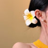 12# spring sunshine plumeria side clip, approximately 9cm