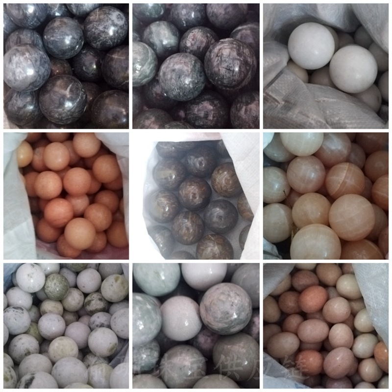 玉石健身手球工厂批发汉白玉大理石黄玉石球送老年人的礼品石头球