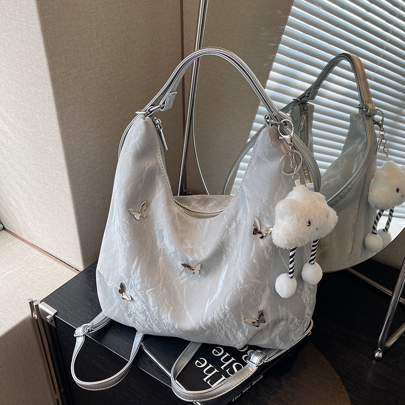 Casual suave bolsa de gran capacidad para mujeres 2026 nueva moda de viaje mochila de hombro multiuso bolso de cubo de hombro