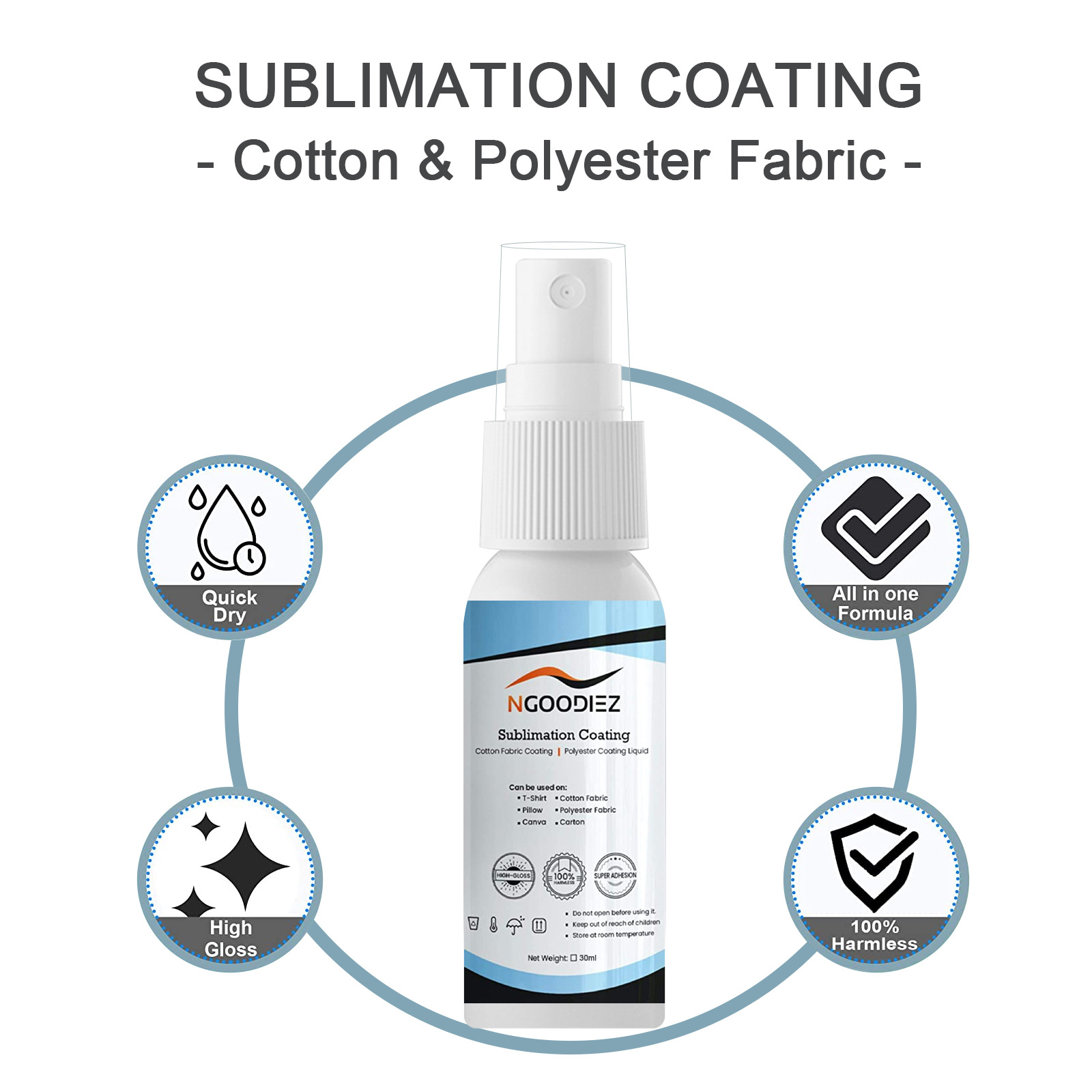 Foreign Trade Cross-border Sublimation Coating Spray Clothing Quick-drying Spray Wear-resistant Anti-stain