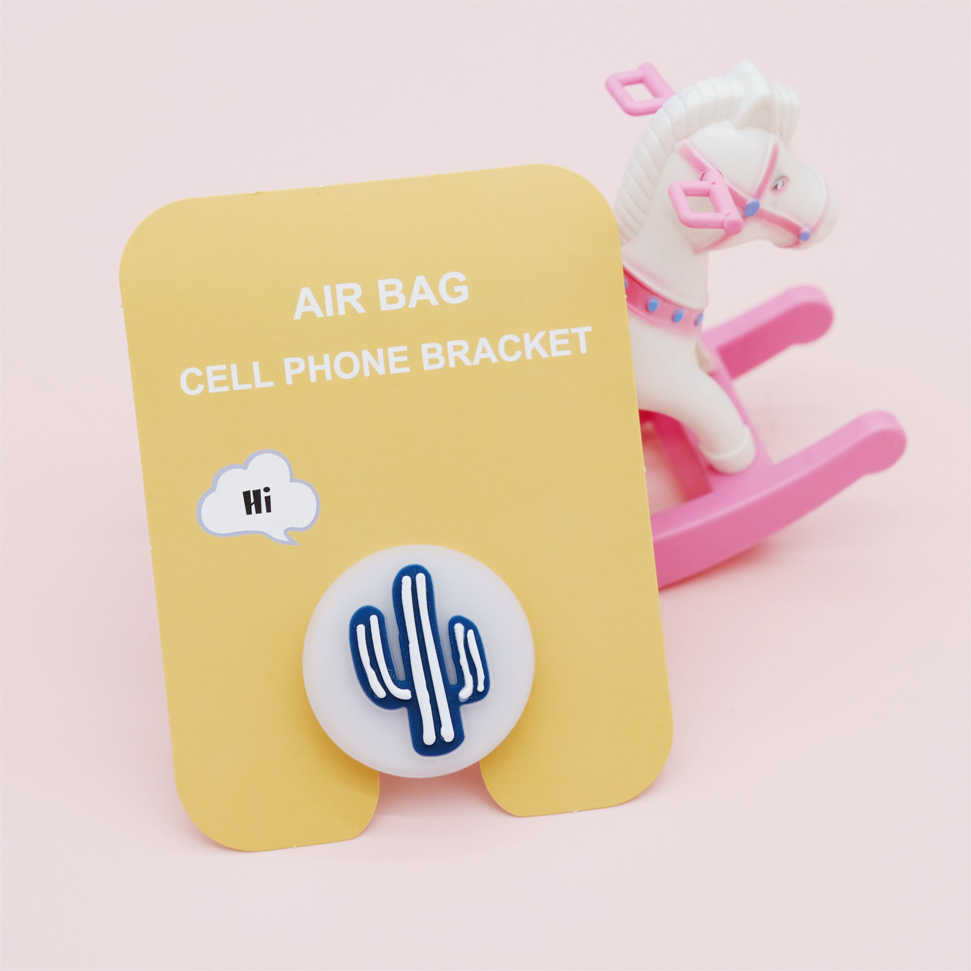 Airbag de dibujos animados soporte de teléfono móvil retráctil creativo personalizado escritorio plegable adhesivo perezoso soporte pequeño multifuncional