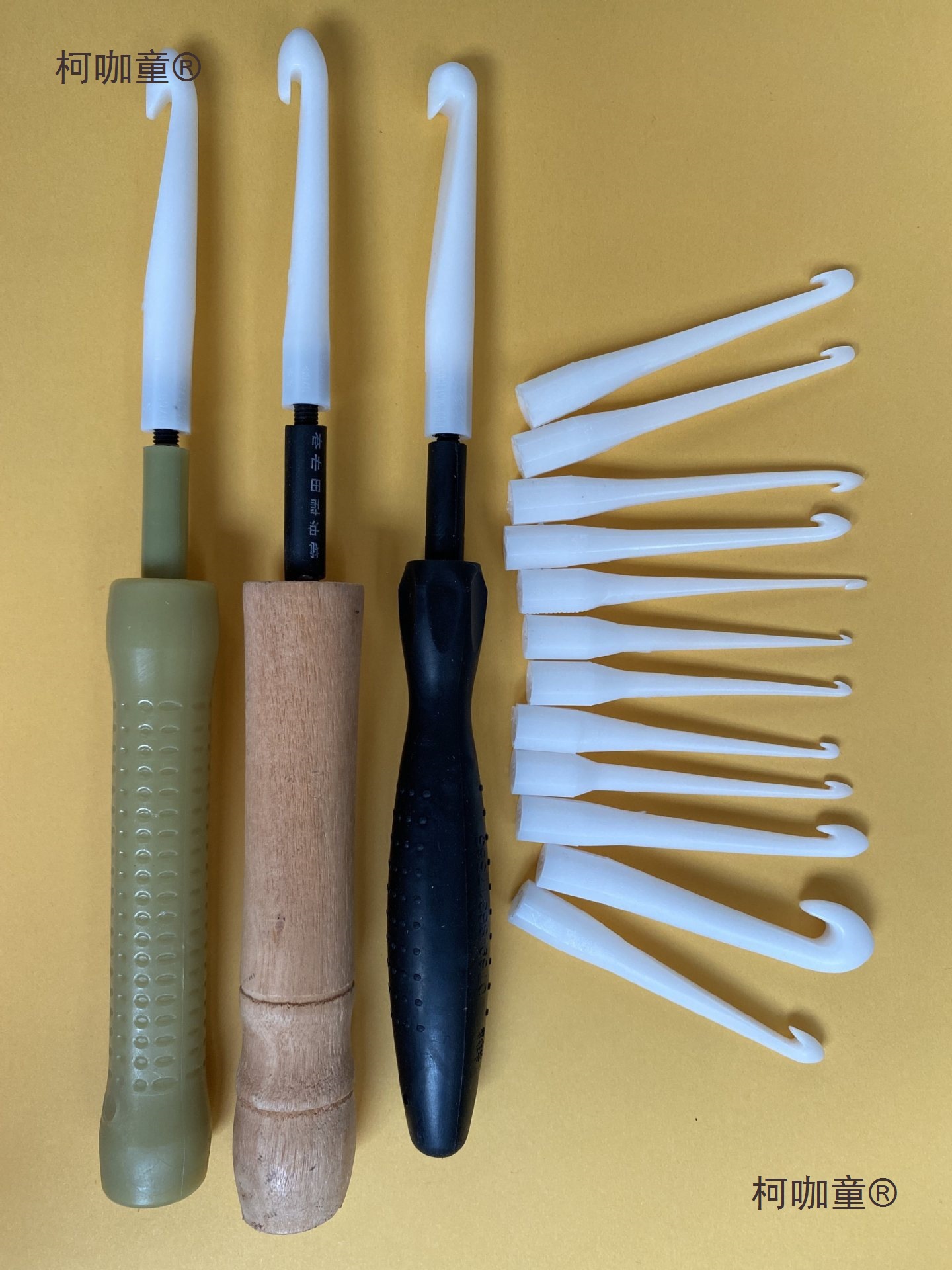 钩针磁环绕线双头电感线圈塑胶拉棒穿线拉勾塑料G号钢针钩麦太保