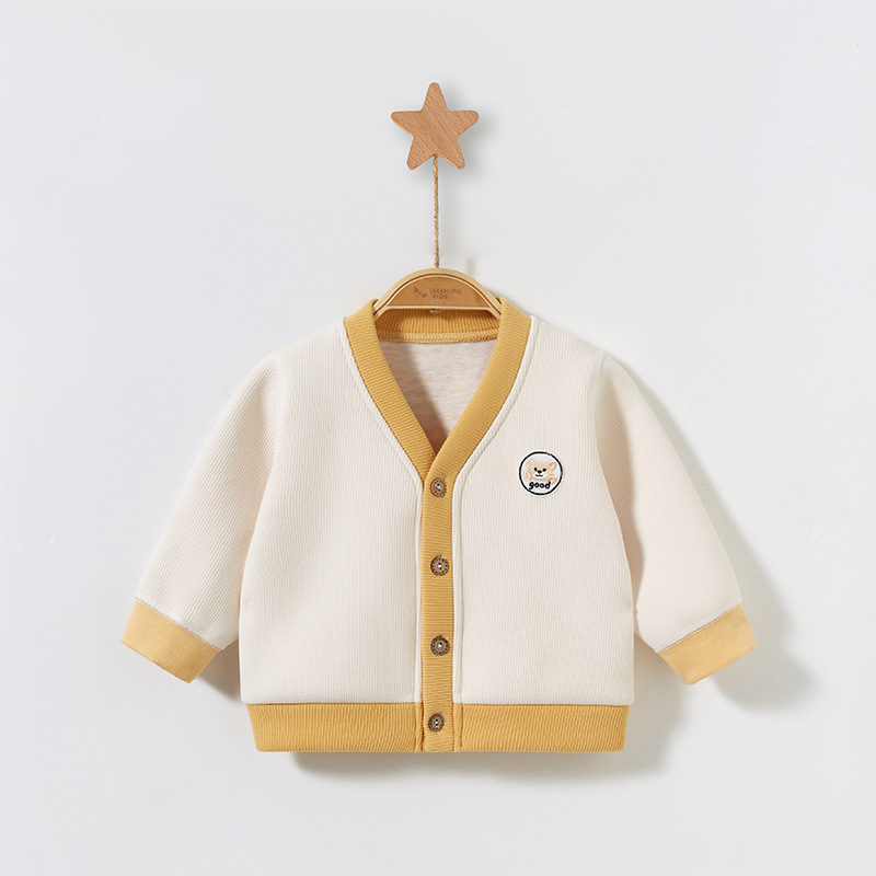 Ropa de abrigo para bebés para primavera, otoño e invierno, ropa de abrigo cálida para bebés, cárdigan para niños y niñas de un año, ropa para niños pequeños, ropa de invierno para niños