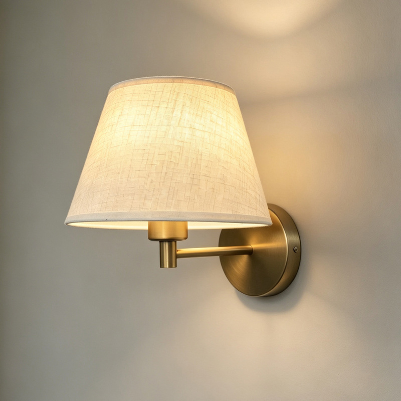 American-style linen wall lamp 12cm copper-colored ceiling plate, US standard E26 socket, UL certified, cross-border American-style linen wall lamp 12cm copper-colored ceiling plate, US standard E26 socket, UL certified, cross-border