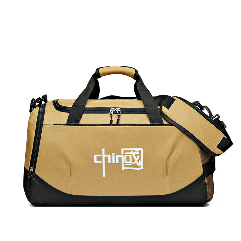 Bolsa de viaje portátil de almacenamiento ligero de corta distancia de gran capacidad, bolsa de lona, bolsa de fitness deportiva, bolsa de mensajero separada seca y húmeda para hombre