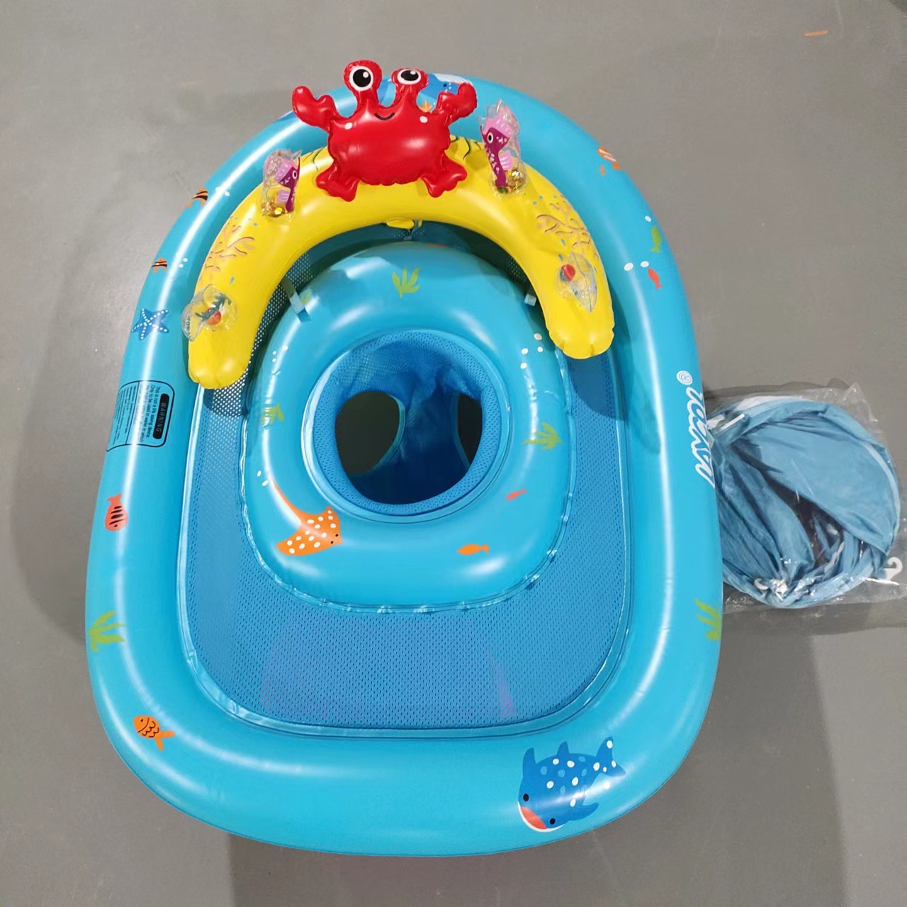 Asiento infláble para bebés PVC anillo de natación anillo flotante para niños anillo de tela de malla gruesa para proporcionar comercio electrónico transfronterizo