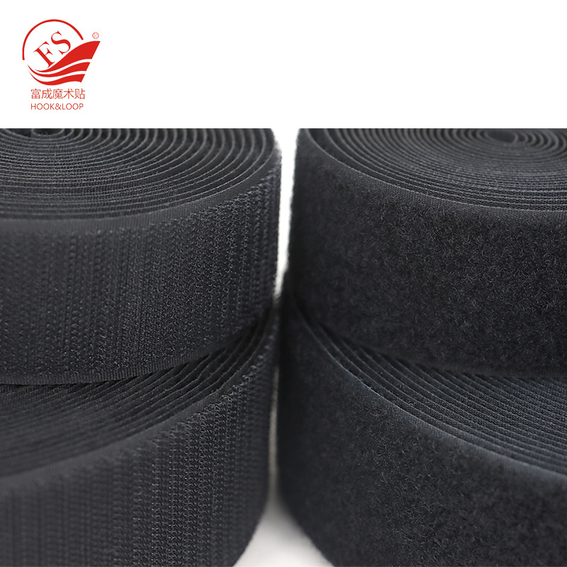 Suministro de velcro de nylon blanco y negro autoadhesivo hebilla de hija sin pegamento de bordado unilateral accesorios de costura de prendas de vestir cinta adhesiva