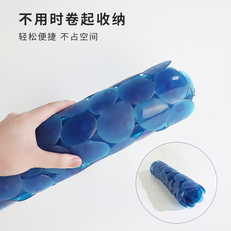 Alfombra antideslizante de baño directa de fábrica PVC gran ventosa Guijarro hueco suave PVC antideslizante textura pedal mat