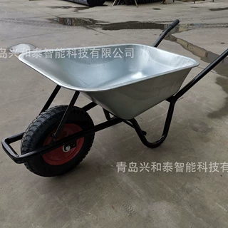 90L镀锌斗建筑手推车 防锈独轮车 高载重鸡公车厂家