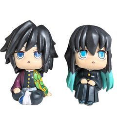 鬼滅の刃炭治郎祟り豆富岡義勇伊之助q版アニメフィギュアq版モデル置物