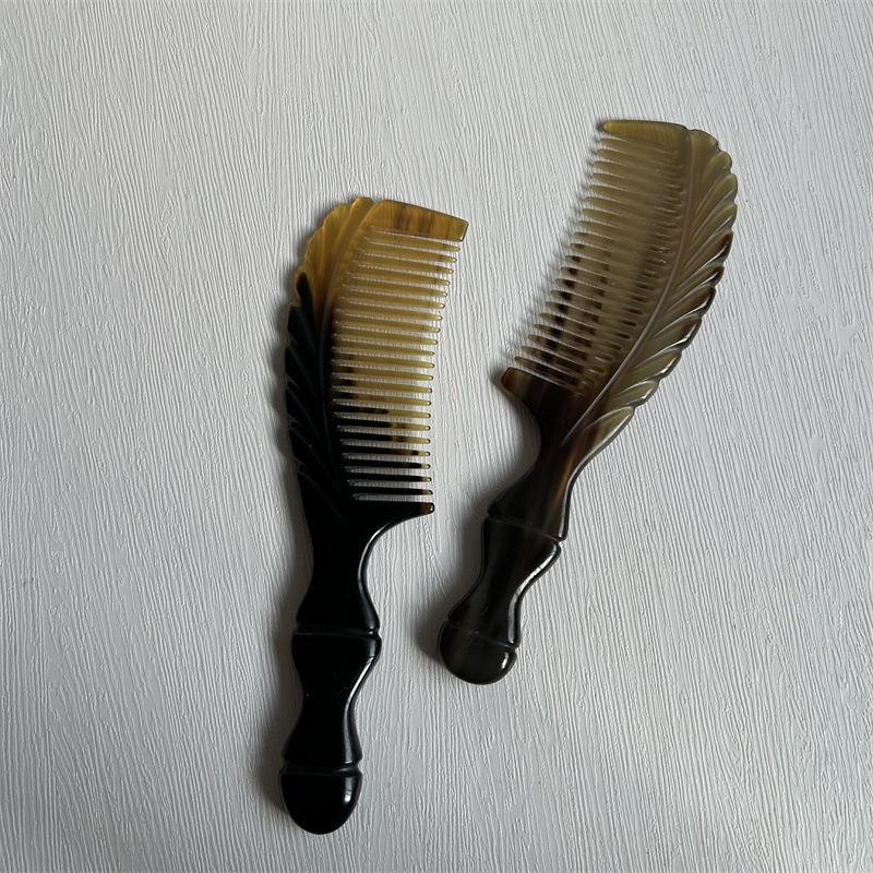 Bamboo Joint Horn Comb 18cm Thickened Large Head Meridian Massage Comb for Scalp Care key features