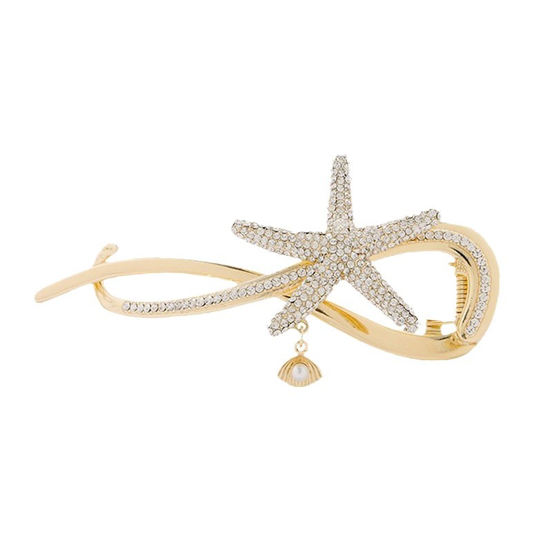 High-End New Year's Eve Fishtail Hairpin Back of Head Grabber Elegant Frog Buckle Twist Clip Autumn and Winter Hair Accessories Headdress