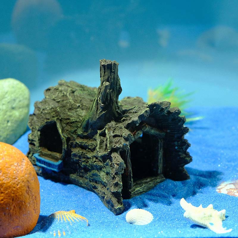 Pecera, peces pequeños, escondiendo la casa, decoraciones de resina, decoración, simulación de paisajismo, tanque de cría de submarinos, suministros para acuarios