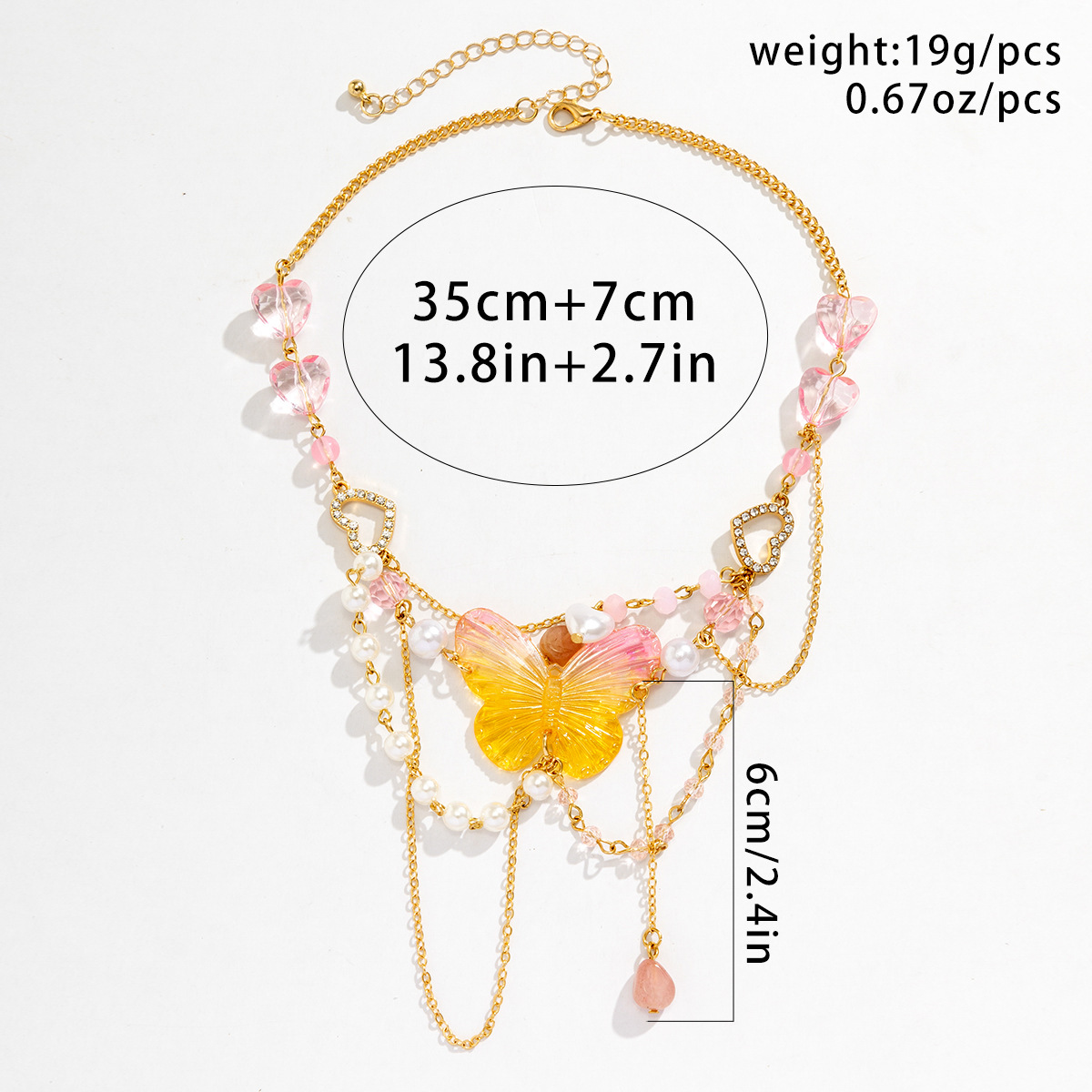 Pearl Pendant Necklace With Cross And Beaded Y2k Style Details_voghion.com