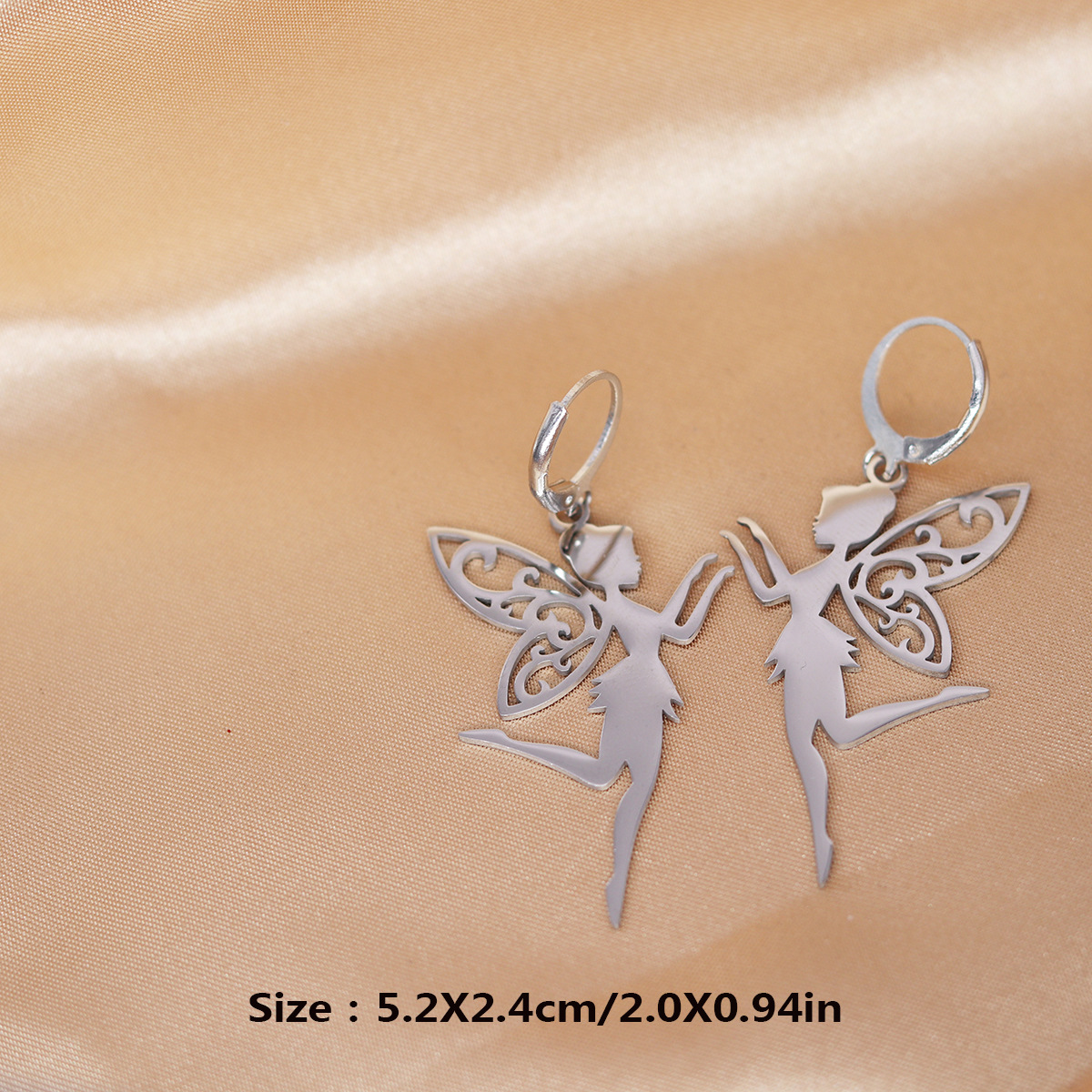 Earrings stainless steel for St. Valentine's Day