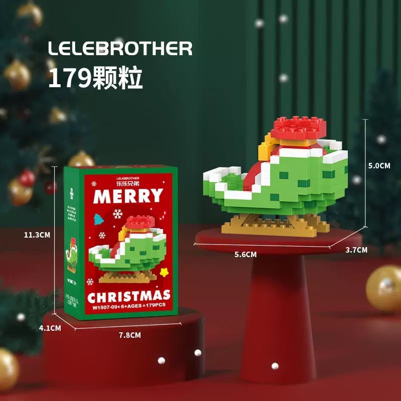 Juguetes de ensamblaje de bloques de Navidad para niños rompecabezas compatibles con regalos de micropartículas image 15