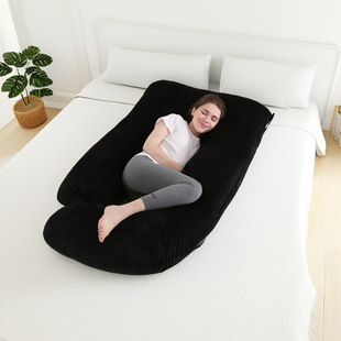 Cross-border entity Amazon supplier wholesale pregnant women pillow detachable crystal velvet G-type side waist pillow