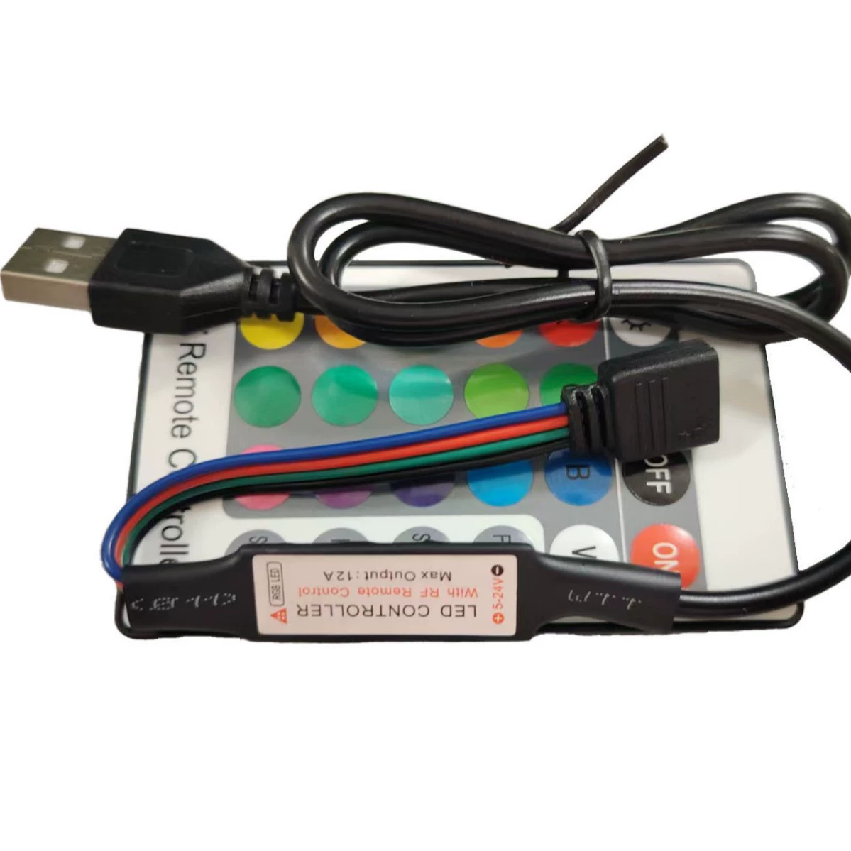 Контроллер, LED-лента света, 24В, Bluetooth, 24 клавиши