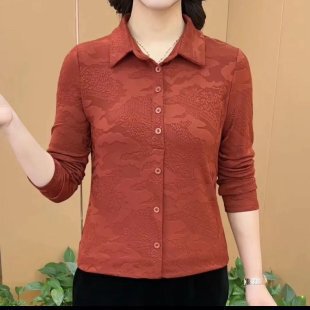 秋の新型女性tシャツ長袖ファッション気質シャツ女性は肉を隠して痩せている|undefined