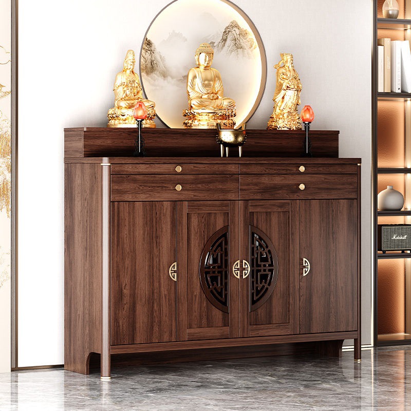 Altar Table for Home Use, Buddhist Table, New Chinese-Style Altar, Shrine Cabinet, God of Wealth Cabinet, Bodhisattva Offering Table