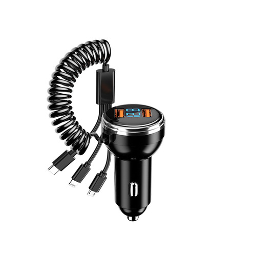 Car Charger Phone Super Fast Charging Car Use 1-Click Three Car USB Cigarette Lighter Adapter 65W