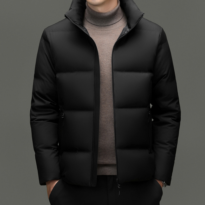 Men's New National Standard Stand-Up Collar down Jacket Winter Trendy Fashion Warm Jacket White Duck down Casual Short down Jacket Men's New National Standard Stand-Up Collar down Jacket Winter Trendy Fashion Warm Jacket White Duck down Casual Short down Jacket