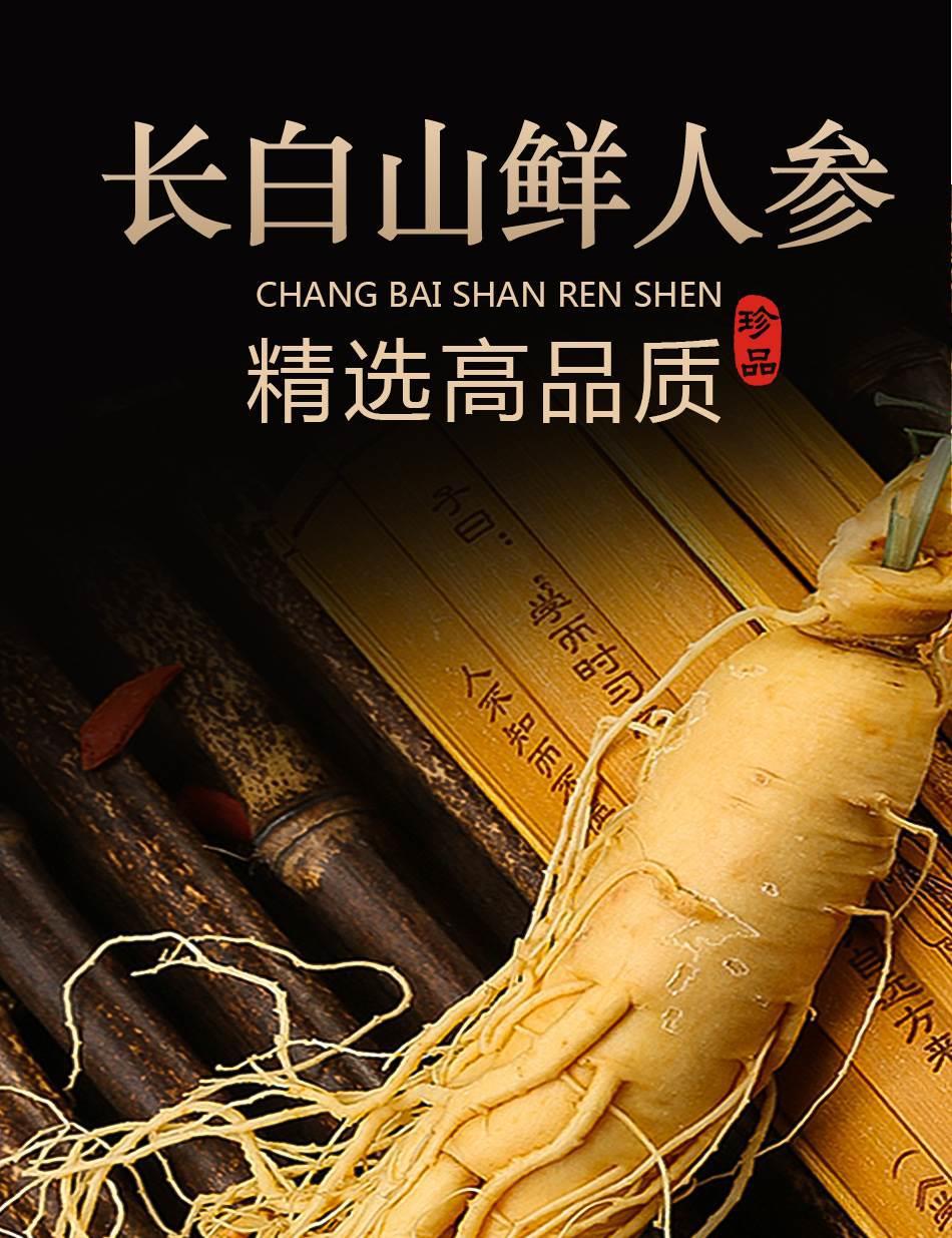Fresh Ginseng Root Changbai Mountain Panax ginseng for Wine Infusion and Herbal Decoction 15g overview