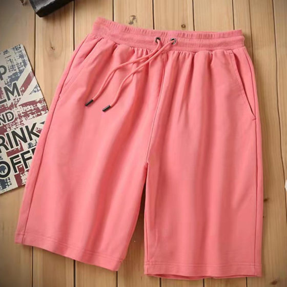 Pure Cotton Terry Shorts Men's and Women's Drawstring Casual Sports Pants Loose Pants Men's and Women's Couple's Large Size Shorts Home