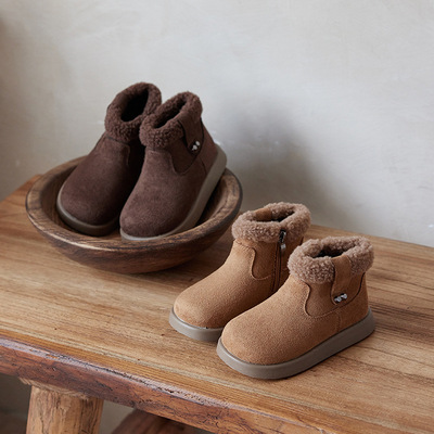 Martens, модные универсальные утепленные демисезонные детские удерживающие тепло короткие сапоги, мягкая подошва