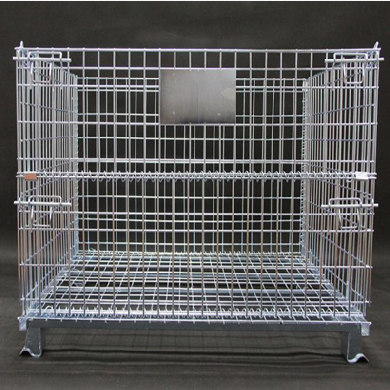 1000*800河北仓储笼-邯郸仓储笼-廊坊仓储笼-折叠式铁网笼-铁网框