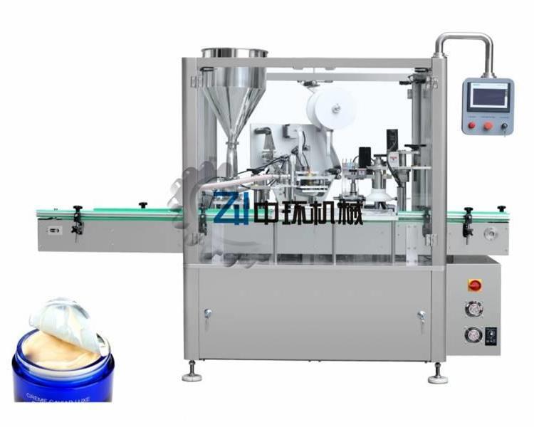 花萃净柔乳包装机 卸妆膏灌装封膜旋盖机 卸妆产品自动灌装生产线