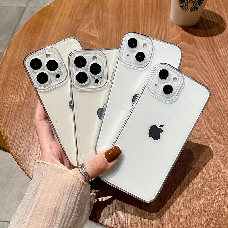 Angel Eye Transparent Case Suitable for Apple 16PRO Full Coverage Drop-resistant iPhoneXS Beautiful Eye Straight Edge Fine Hole TPU Set