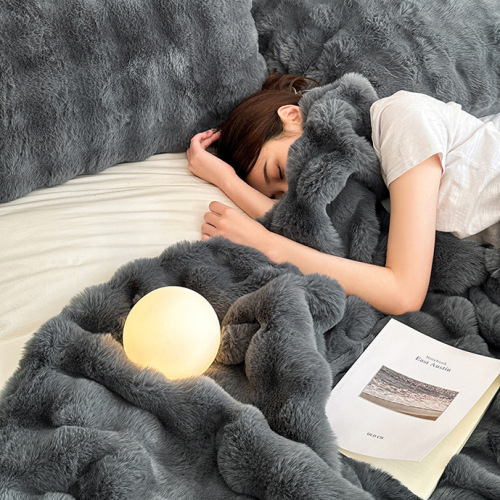 Tuscan Blanket Imitation Rabbit Blanket Bubble Velvet Blanket Sofa Cover Blanket Double-sided Thickened Office Nap Blanket
