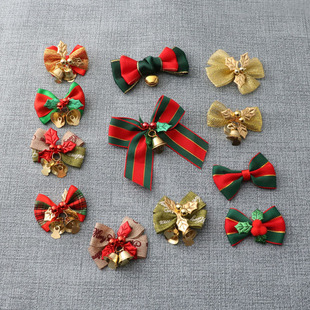 Christmas Mini Bow Pendant Christmas Tree Decoration Gift Box Accessories DIY Christmas Bell Hanging Decoration Arrangement