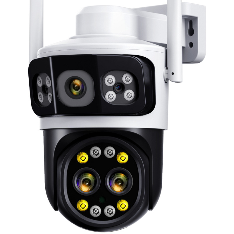 Monitoreo de cámara de alta definición para el hogar, tres pantallas, monitor inalámbrico para interiores al aire libre 360, visión nocturna, teléfono móvil g