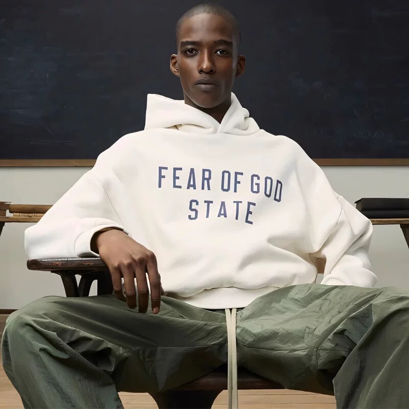 24Fall Fear of God Fog Essentials Autumn and Winter Loose Hooded Velvet Sweatshirt Trendy Men and Women 24Fall Fear of God Fog Essentials Autumn and Winter Loose Hooded Velvet Sweatshirt Trendy Men and Women