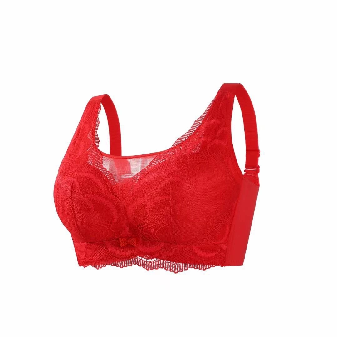 无 Steel ring bra, lace light and thin underwear, supporting sexy tube top, bra top