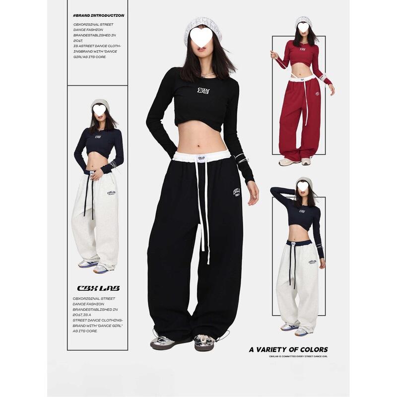 Spring and Autumn Trendy Brand Multicolor Casual Pants ABXL All-match Contrast Color CB Sports Pants Thin Jazz Dance Head Xi Street Dance Hop Waist Spring and Autumn Trendy Brand Multicolor Casual Pants ABXL All-match Contrast Color CB Sports Pants Thin Jazz Dance Head Xi Street Dance Hop Waist