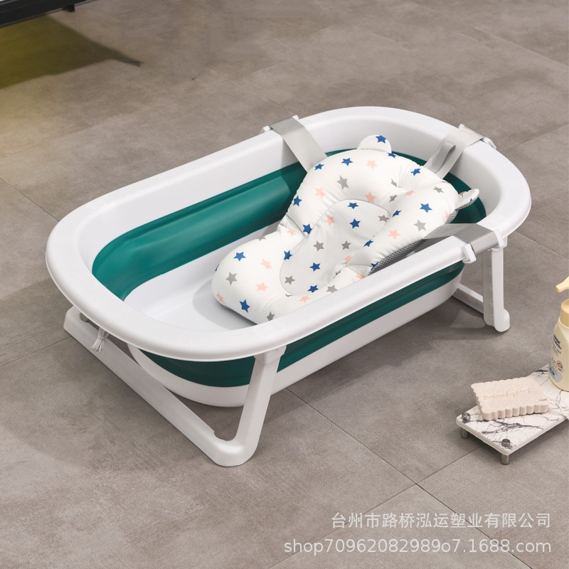 Baño de bebé sensible a la temperatura Baño de bebé alargo y ensanchado Baño de bebé Baño plegable doméstico Puede sentarse y acostarse Baño de bebé