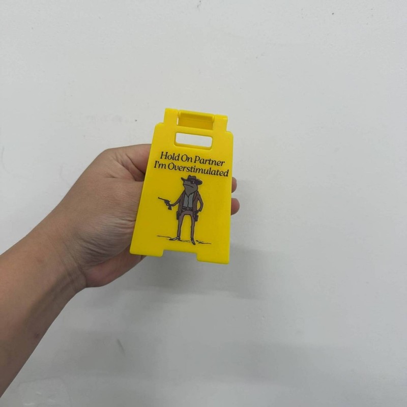Caution Overstimulated Desk Sign|undefined
