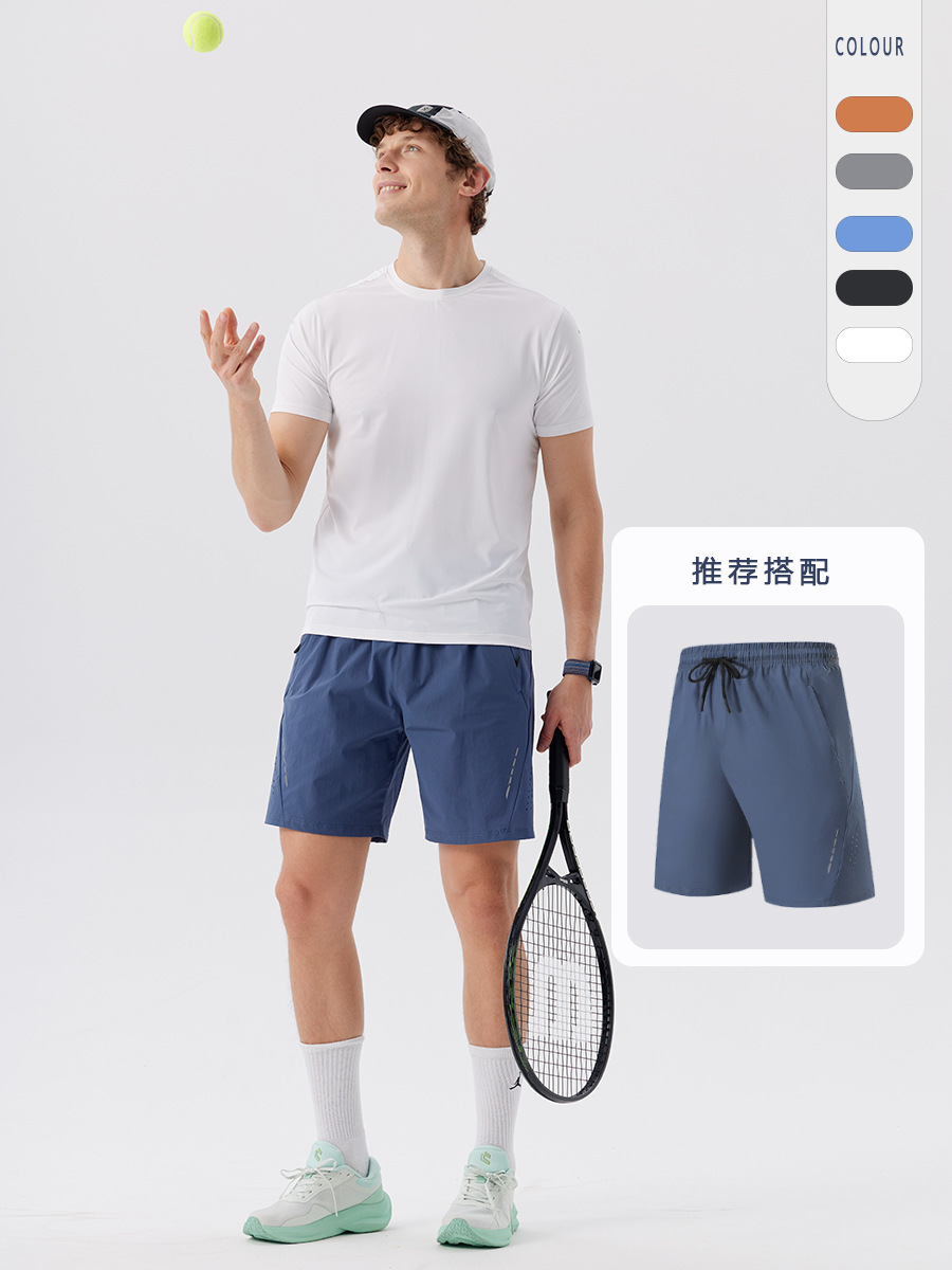 Lulu hombre deportivo de mangas cortas sueltas secado rápido chaqueta casual entrenamiento para correr ropa de entrenamiento de fitness ropa de tenis camiseta de cuello redondo