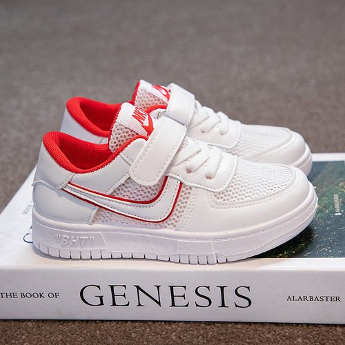 童鞋儿童板鞋春夏季新款休闲小白鞋学生透气网面软底白色男女童鞋