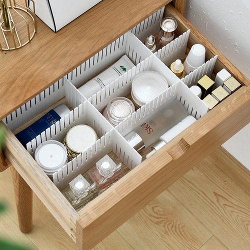 Drawer storage separator, partition magic, divider, compartment bar, freely combinable plastic sheet storage grid, wardrobe cabinet