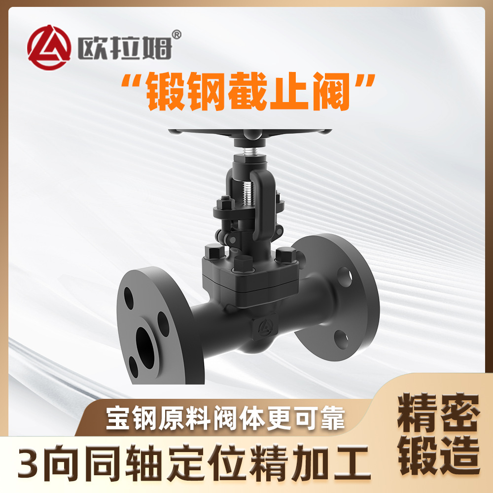 法兰锻钢截止阀 美标1寸口径 高压小口径 交期稳定 欧拉姆制造