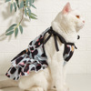 summer new pattern Leopard Dress fashion lovely ins Cat clothes Dogs braces skirt wholesale Pets clothes