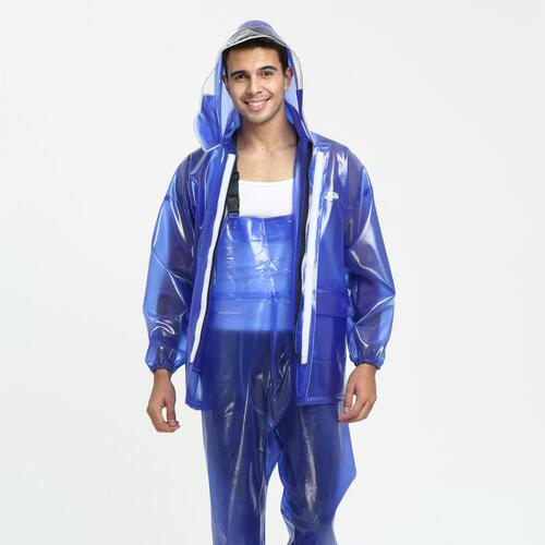 IYR7 Sea Glider Fisherman's Waterproof Raincoat with Non-Slip Cowhide Thick Separate Raincoat and Pants Set for Men